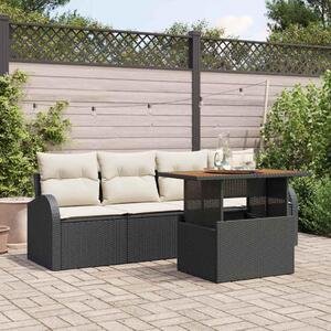 Maison Exclusive - Záhradný nábytok s úloným priestorom 5 ks ierny Poly Rattan