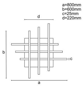 LED Stmievateľný prisadený luster LED/70W/230V 3000-6500K + diaľkové ovládanie