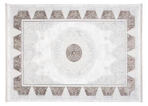 Jemný vintage koberec s hnedými ornamentmi krémová Šírka: 160 cm | Dĺžka: 230 cm