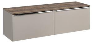 Comad Závesná skrinka pod umývadlo SantaFe s doskou 160 cm taupe/dub santa fe vintage