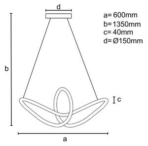 LED Stmievateľný luster na lanku LED/25W/230V 3000-6500K + diaľkové ovládanie