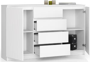 Ak furniture Komoda Tove K 160,4 cm biela matná