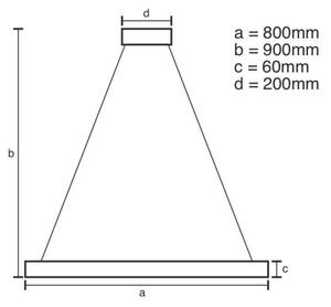 LED Stmievateľný luster na lanku LED/110W/230V 3000-6500K + diaľkové ovládanie