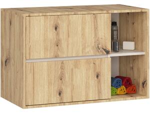 Ak furniture Závesná skrinka pod umývadlo VAMI 90 cm dub artisan/kašmírová