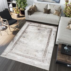 Dizajnový vintage koberec s geometrickým vzorom Béžová Šírka: 140 cm | Dĺžka: 200 cm