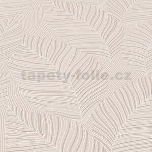 Vliesové tapety na stenu IMPOL Paradisio 2 10125-02, listy bielo-krémové, rozmer 10,05 m x 0,53 m, Erismann