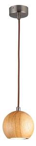 Závesný luster na lanku 1xGU10/10W/230V, priemer 11 cm, masív/jaseň