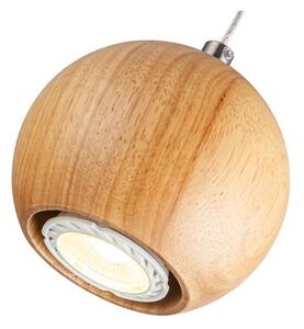 Závesný luster na lanku 1xGU10/10W/230V, priemer 11 cm, masív/jaseň