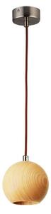 Závesný luster na lanku 1xGU10/10W/230V, priemer 11 cm, masív/jaseň