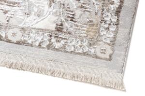 Svetlý béžovo-sivý dizajnový vintage koberec so vzormi Béžová Šírka: 140 cm | Dĺžka: 200 cm