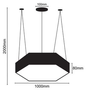 LED Luster na lanku LED/100W/230V 4000K pr. 100 cm