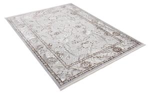 Svetlý béžovo-sivý dizajnový vintage koberec so vzormi Béžová Šírka: 140 cm | Dĺžka: 200 cm