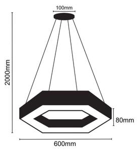 LED Luster na lanku LED/28W/230V 4000K pr. 60 cm