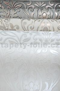 Vliesové tapety na stenu IMPOL City Glam 32601, zámocký vzor biely s metalickým odleskom, rozmer 10,05 m x 0,53 m, Marburg