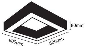 LED Stropné svietidlo LED/40W/230V 4000K 60x60 cm