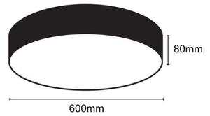 LED Stmievateľné stropné svietidlo LED/50W/230V 3000-6500K čierna +dálkové ovládanie