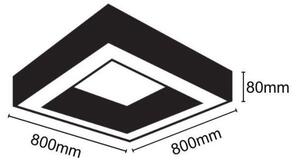 LED Stropné svietidlo LED/55W/230V 4000K 80x80 cm