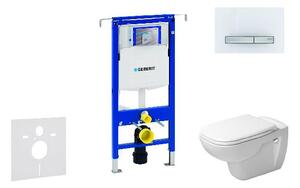 Geberit Duofix - Modul na závesné WC s tlačidlom Sigma50, alpská biela + Duravit D-Code - WC a doska, Rimless, SoftClose 111.355.00.5 NH8