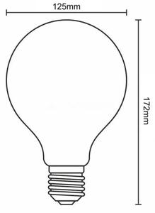 LED Žiarovka FILAMENT G125 E27/18W/230V 3000K