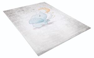 Detský koberec s motívom sloníka s mesiacom Šedá Šírka: 160 cm | Dĺžka: 220 cm