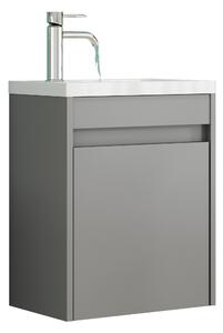 Závesná skrinka s umývadlom Houseland Zendi 40 cm sivá