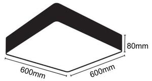 LED Stropné svietidlo LED/65W/230V 4000K 60x60 cm