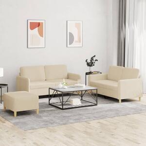 Maison Exclusive – 3-dielna sedacia súprava s vankúšmi, krémová látka