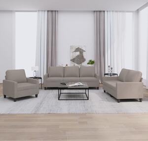Maison Exclusive – 3-dielna sedacia súprava s vankúšmi, látka v odtieni taupe