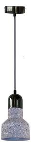 Luster na lanku TERRAZZO 1xE27/60W/230V pr. 12 cm šedá