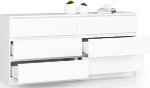 Ak furniture Komoda Rollo V 160,4 cm biela matná