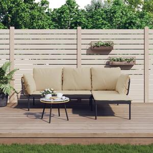 Maison Exclusive – 3-dielna záhradná súprava s vankúšmi, béžová, polyratan