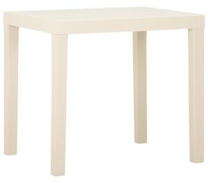 Maison Exclusive - Záhradný stôl biely 79x65x72 cm plast