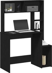 Maison Exclusive - písací stôl s policou, čierny, 100 x 45 x 140 cm, drevený materiál
