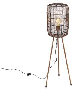 Moderná stojaca lampa trojnožka medená - Redo