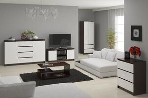 Ak furniture Komoda Tove K 160,4 cm wenge/biela