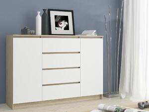 Ak furniture Komoda Tove K 160,4 cm dub sonoma/biela