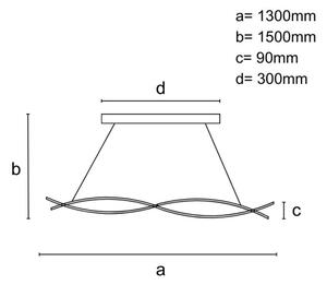 LED Stmievateľný luster na lanku LED/80W/230V 3000-6500K + diaľkové ovládanie