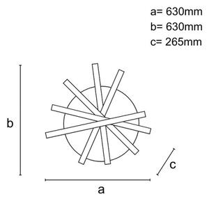 LED Stmievateľný prisadený luster LED/75W/230V 3000-6500K + diaľkové ovládanie