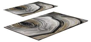 Sivé/v zlatej farbe kúpeľňové predložky v súprave 2 ks 60x100 cm CT – Foutastic