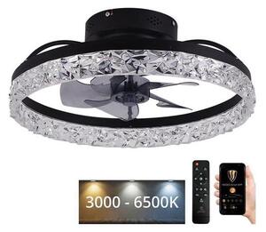 LED Stmievateľné stropné svietidlo s ventilátorom LED/35W/230V 3000-6500K černá+DO