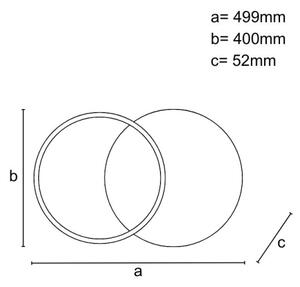 LED Stmievateľné stropné svietidlo LED/60W/230V 3000-6500K + diaľkové ovládanie