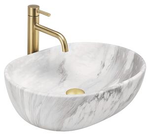 Rea Amelia, umývadlo na dosku 480x345x135 mm, imitácia kameňa, REA-U8489