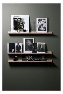Polica na obrázky z dubového dreva v prírodnej farbe 120 cm Studio – WOOOD
