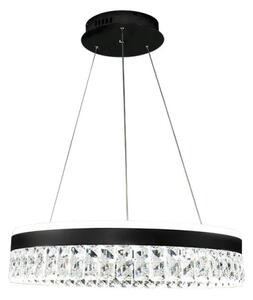 LED Stmievateľný luster na lanku LED/90W/230V 3000-6500K čierna + diaľkové ovládanie