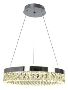 LED Stmievateľný luster na lanku LED/90W/230V 3000-6500K chróm + diaľkové ovládanie