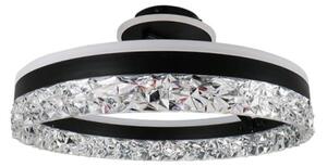 LED Stmievateľný prisadený luster LED/86W/230V 3000-6500K čierna + diaľkové ovládanie
