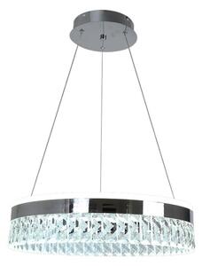 LED Stmievateľný luster na lanku LED/90W/230V 3000-6500K chróm + diaľkové ovládanie