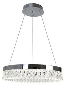 LED Stmievateľný luster na lanku LED/90W/230V 3000-6500K chróm + diaľkové ovládanie