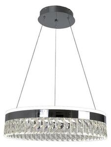 LED Stmievateľný luster na lanku LED/90W/230V 3000-6500K chróm + diaľkové ovládanie