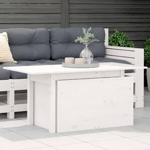 Maison Exclusive - Záhradný stôl biely 100x50x75 cm masívne drevo borovica